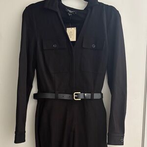 Marciano black belted jumpsuit